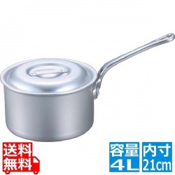 EBM アルミ プロシェフ 深型片手鍋(目盛付)21cm 写真1