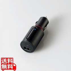 FMトランスミッター/Bluetooth/USBポート付/2.4A/おまかせ充電/4チャンネル/ブラック 写真1