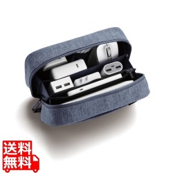 ポーチ バッグインバッグ マルチ収納 メッシュ/ファスナーポケット付 ストレージタイプ ネイビー 写真1