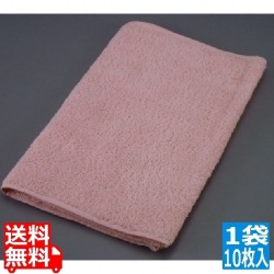フェイスタオル 8310 (1袋・10枚入)ピンク 写真1