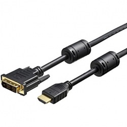 BSHDDV10BK HDMI:DVI変換ケーブル コア付 1.0m ブラック 写真1