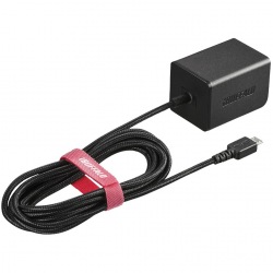 BSMPA2401BC1BK AC-USB 2.4A microUSBケーブル 1.8m ブラック 写真1