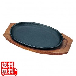 トキワ 鉄 ステーキ皿 301 小判 小 24cm 写真1