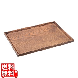 木製ノンスリップマルチトレイ ブラウン 中 写真1