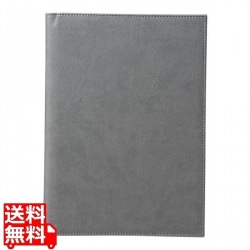 えいむレザータッチメニューブック(B5) CLB-802 グレー 写真1