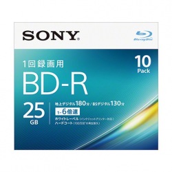 ビデオ用BD-R 追記型 片面1層25GB 6倍速 ホワイトプリンタブル 10枚パック 写真1