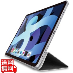 iPad Air 第5/4世代 (2022/2020年) ケース カバー 手帳型 フラップ ソフトレザー スリープ対応 ブラック 写真1