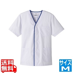 男性用デザイン白衣 半袖 FA-347 M 写真1