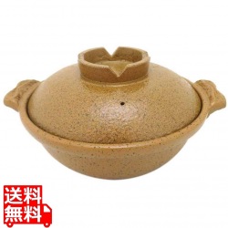 アルミ合金 黄瀬戸土鍋風鍋 24cm 写真1