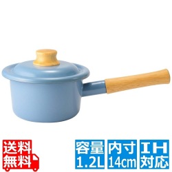 コットンプラス ミルクパン 14cm アッシュブルー CTP-14MAB 写真1