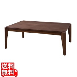 コタツテーブル ( W105 x D75 x H83 cm ) 木目調 ブラウン 石英管 温風ヒーター 510W 写真1