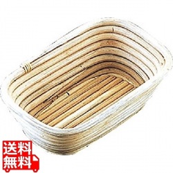 Murano(ムラノ)籐製醗酵カゴ小判型 小 写真1