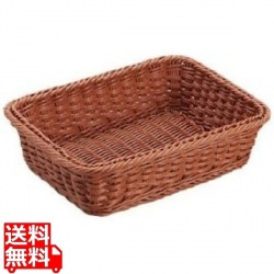 抗菌樹脂 角型バスケット(ブラウン) 30型 写真1