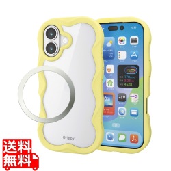 Grippy ハイブリッドケース フレームカラー ウェーブ メタルステッカー付 写真1