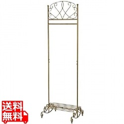 ハンガーラック スリム 高さ170 ゴールド HS-510 宮武製作所 | 収納 リビング 玄関 アジャスター 写真1