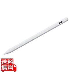 ハイブリッド充電式極細タッチペン(ホワイト･iPad&汎用モード切り替え) 写真1