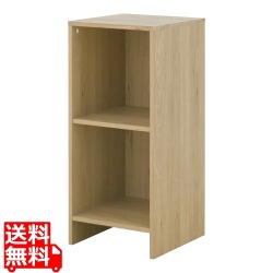 キャビネット シェルフ ラック 幅40cm 2段 コンパクト スリム 扉付き リビング収納 棚 ディスプレイ収納 オープンシェルフ CHE90-40S 写真1
