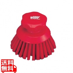 ヴァイカン ハンドブラシ丸 ハードタイプ 3885 レッド 業務用 写真1