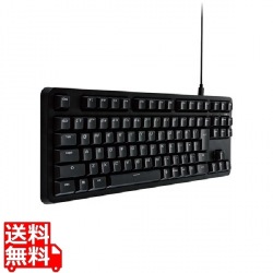 ゲーミングキーボード 【V custom】 有線 着脱式ケーブル メカニカル ( 銀軸 / スピードリニア ) 日本語配列 テンキーレス ブラック 写真1