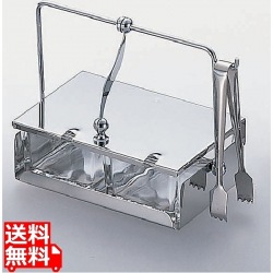 ガラス薬味入れ T-102(2ヶ仕切) 《102-015》 写真1