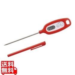 タニタ デジタル温度計(防水タイプ) TT-508NRD レッド 写真1