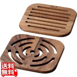 D&Sウッドウェア スクエアトリベット2pcs 写真1