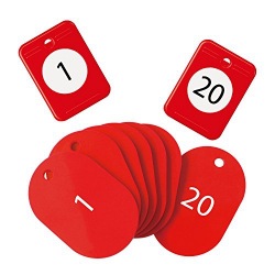 クロークチケット1?20赤 写真1