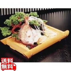 桧 舟型盛台 中 写真1