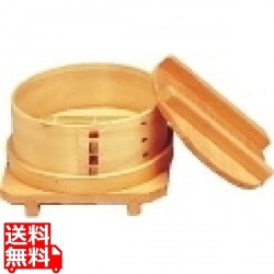 桧 ワッパセイロセット 12cm (蓋・すだれ・台付) 業務用 写真1