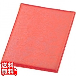 レザータッチメニューブック LB-401 大 レッド 写真1