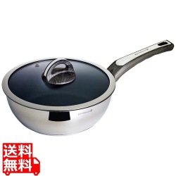 ケブンハウン 厚底3層ディープパン 24cm(ガラス蓋付)KVDP24 写真1