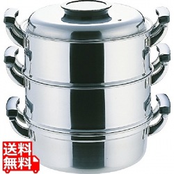 PE18-0丸型蒸器 3段27cm 写真1
