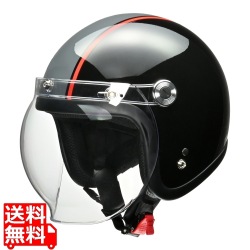 ジェットヘルメット ブラック×グレー ( BC-10 ) 写真1