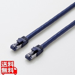 LANケーブル/CAT8/爪折れ防止/5m/ブルーメタリック 写真1