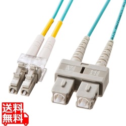 メガネ型光ファイバケーブル(マルチ50μmOM3、LC×2-SC×2、3m) 写真1