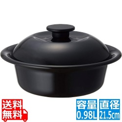 野田琺瑯 ココナベ(個々鍋) 大 渋黒 KO-21BK 写真1