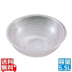 丸型リブド サラダボール RSB12CW(135)クリア 写真1