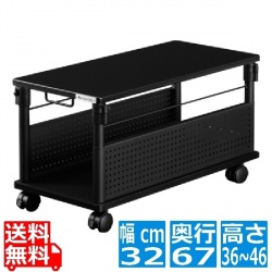 バウヒュッテ 昇降式L字デスク ( ブラック ) BHD-670L-BK | サイドテーブル キャスター 収納 昇降 高さ調節 写真1