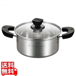 18-8 ナチュラルベーシック 深型両手鍋 18cm NBP-18W 写真1