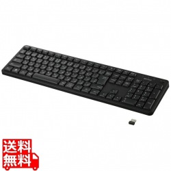 無線2.4GHz 静音設計 フルキーボード 日本語配列 ブラック 写真1