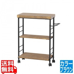 アート3段ワゴン(ヴィンテージブラウン) 写真1