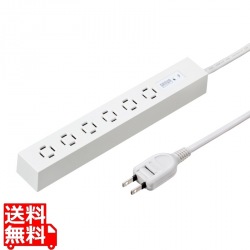 スリムタップ(AC6個口・マグネット付き・雷ガード付き) 写真1