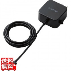 AC充電器/スマホ・タブレット用/2.4A出力/Type-C/USB-C/ケーブル一体型/1.5m/ブラック 写真1