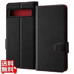 Google Pixel 7a 耐衝撃 手帳型レザーケースS マグ/ブラック/レッド 写真1