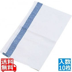 トーション(10枚入) SE2400 青ボーダー 写真1