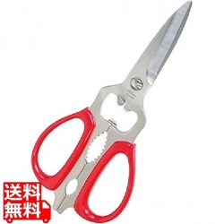 シルキー料理ハサミNKS215DT レッド取り外し式 写真1