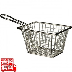 AM ステンレス ミニフライバスケット長方形 大 MFRWBSKT 写真1