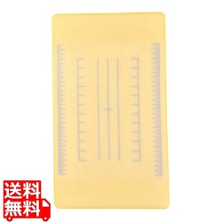 調理用目盛り入りまな板 長方形 L イエロー 400×230 写真1