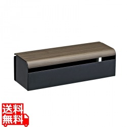 コードボックス 木目柄 幅38 高さ11 CB-700M ブラウン 宮武製作所 | 収納 デスク リビング 6口コンセント 写真1