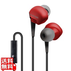 ステレオヘッドホン(マイク付)/耳栓タイプ/直径3.5/10.0mmドライバ/Grand Bass/GB10/レッド 写真1